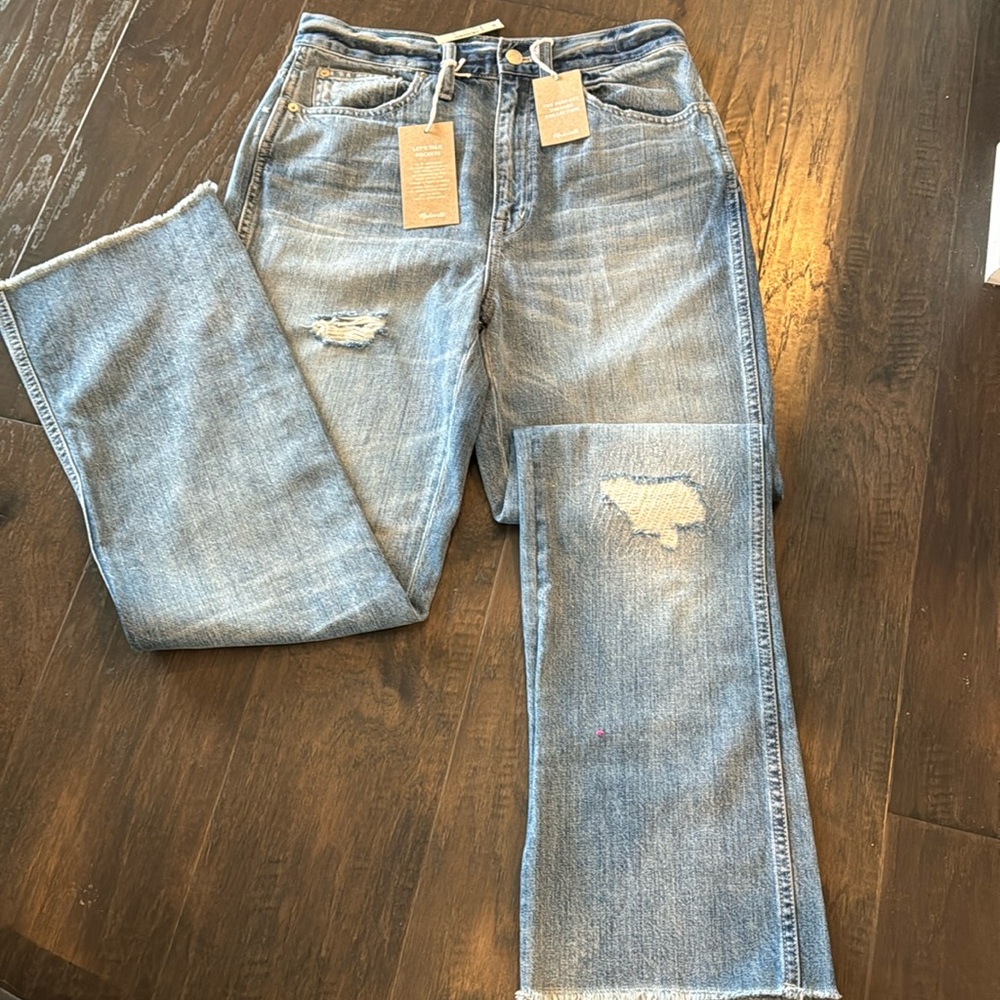 NWT Madewell Demi boot crop jeans size 28